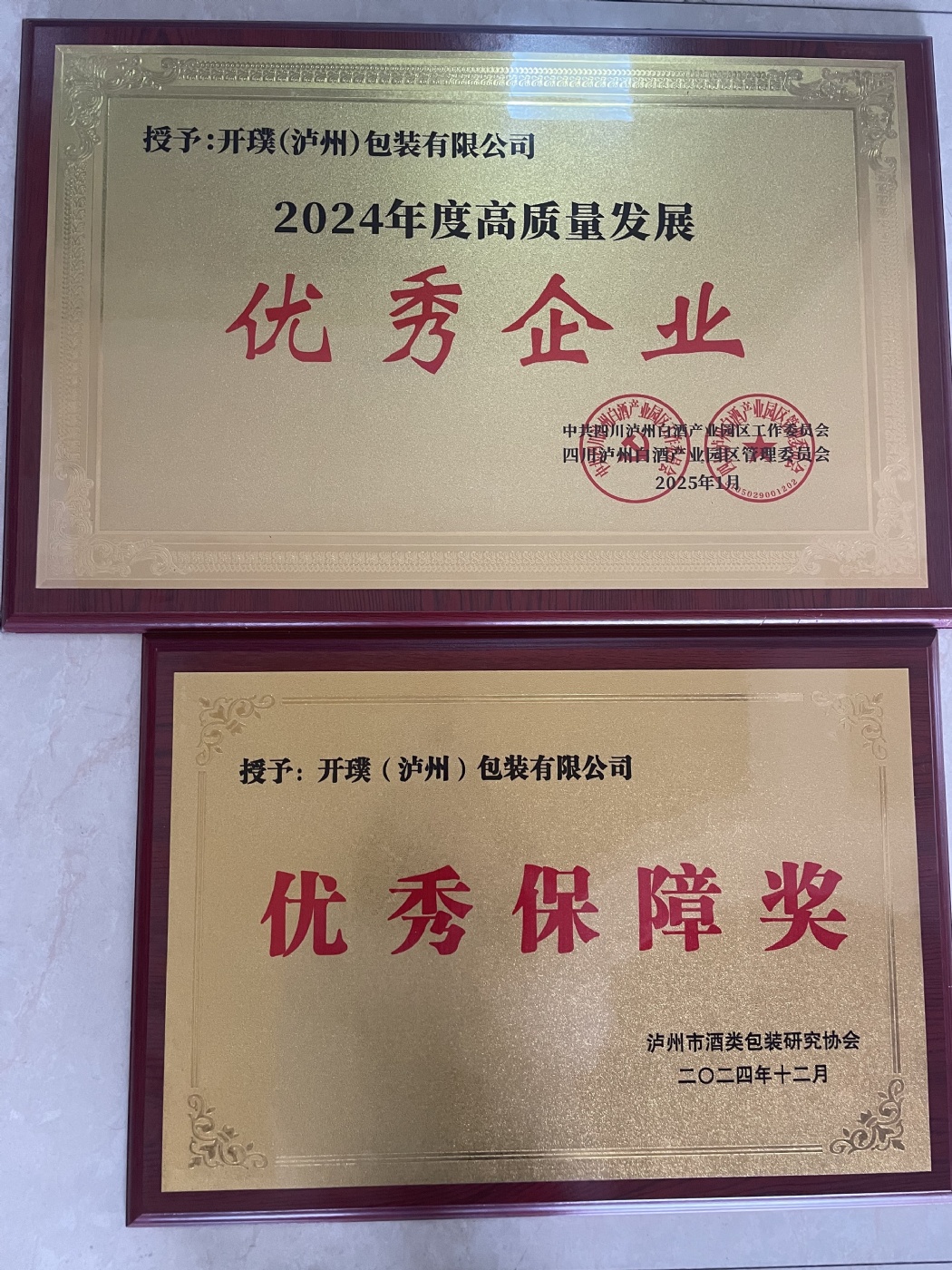 泸州公司荣获2024年度表彰